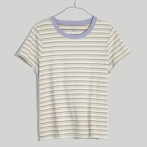 Madewell Northside Vintage Tee Quinwood Striped Cotton T-shirt Size Medium